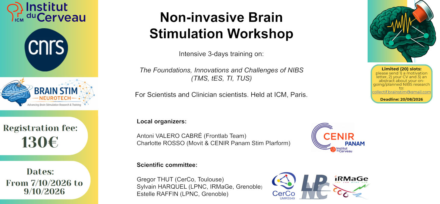 1er workshop de formation aux techniques de stimulation cérébrale non invasive